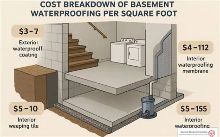 How much does it cost to waterproof a 800 sq ft basement?