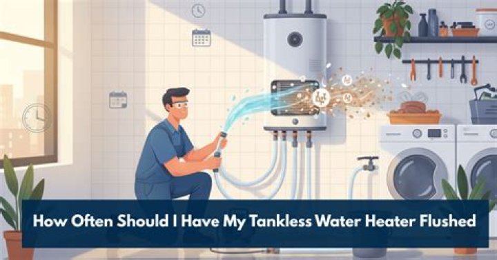 How often should a tankless water heater be serviced?