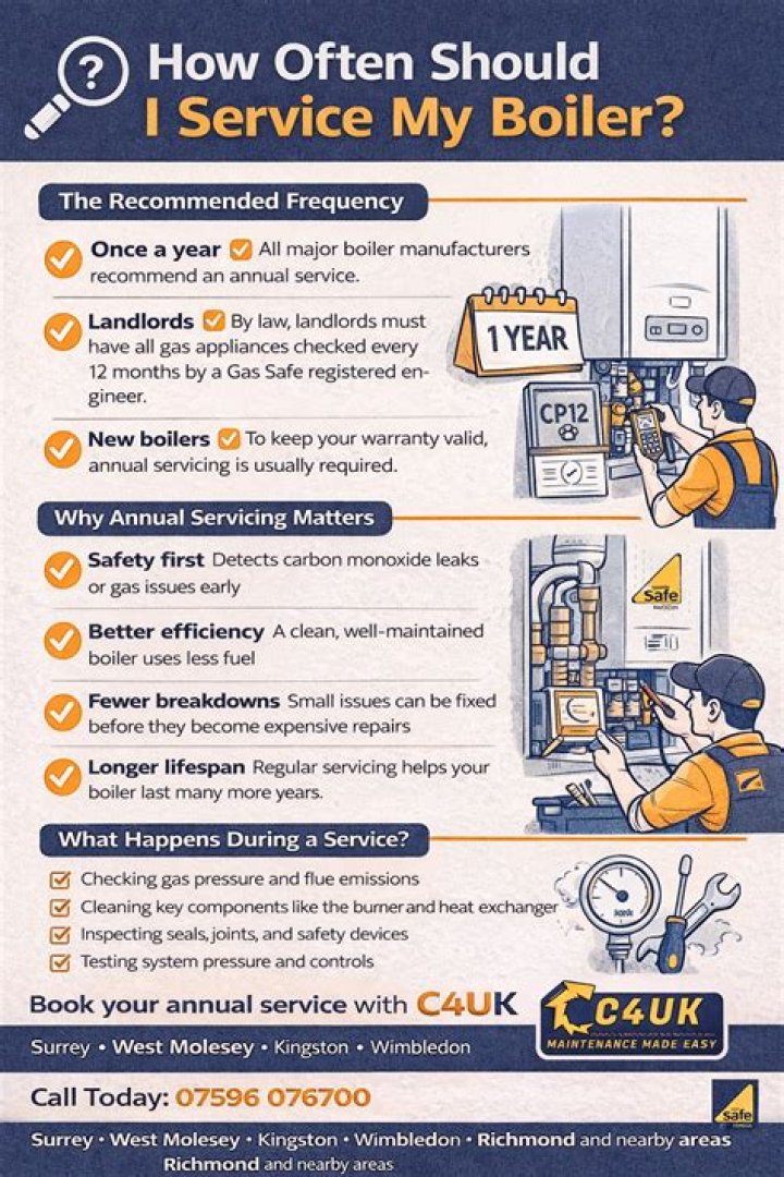 How often should an oil boiler be serviced?