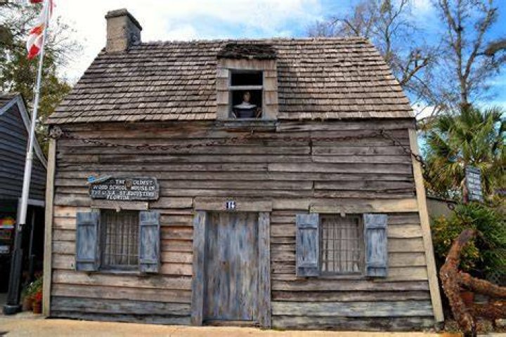 How old is the oldest wooden schoolhouse?