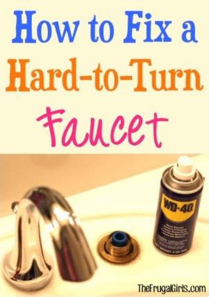 How to fix a hard to turn faucet?