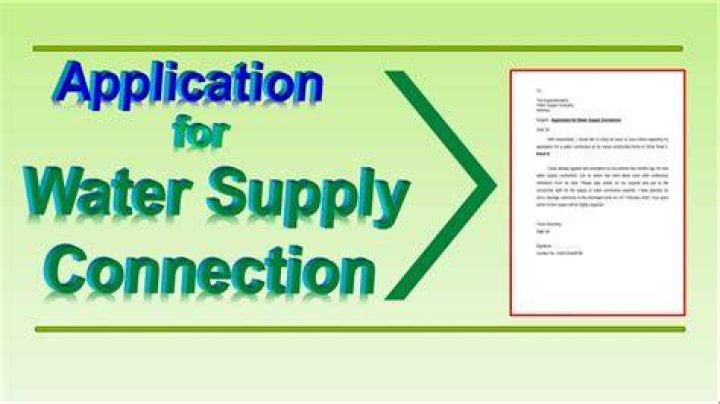 How to write application letter for new water connection?