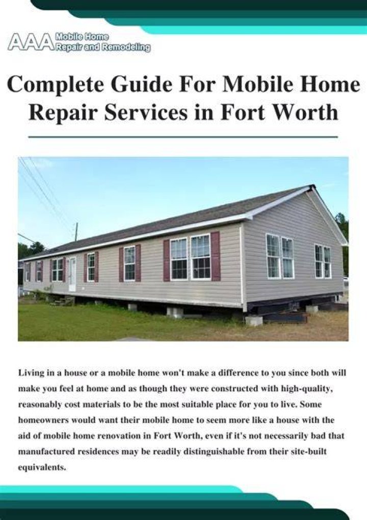 Is it worth it to fix a mobile home?