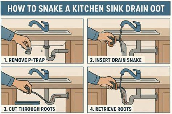 Is there a way to snake a kitchen sink drain?