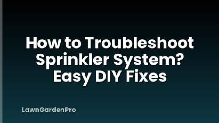 Is there a way to troubleshoot a sprinkler system?