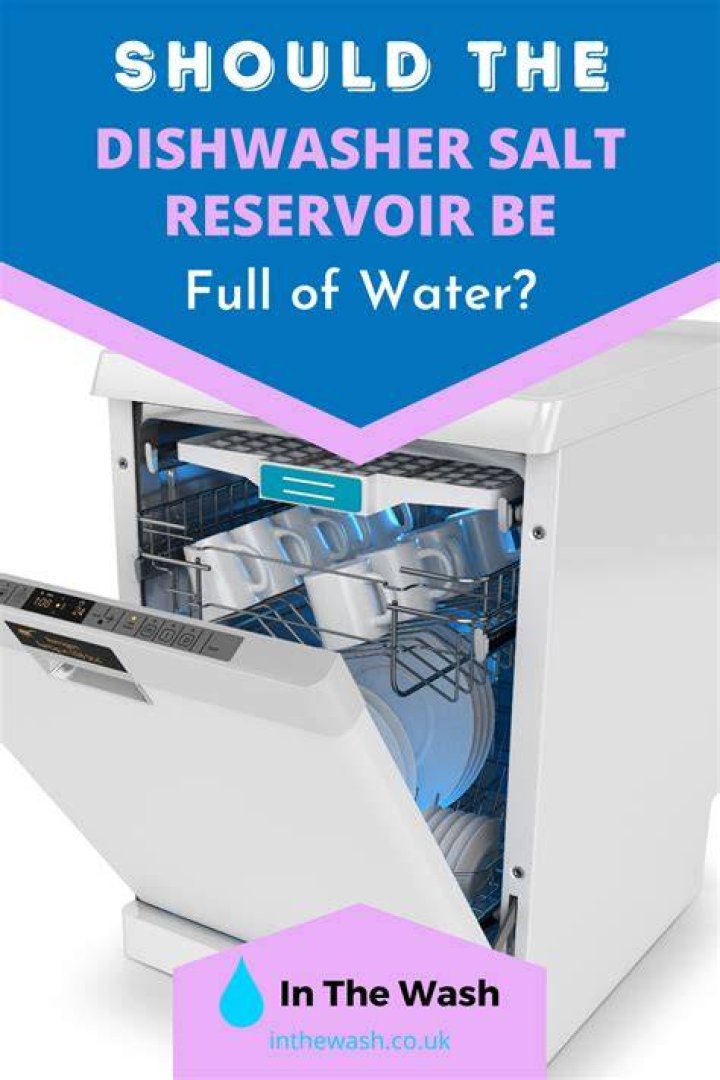 Should salt reservoir in dishwasher full of water?