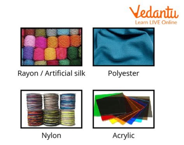 What are artificially made fabrics made from?