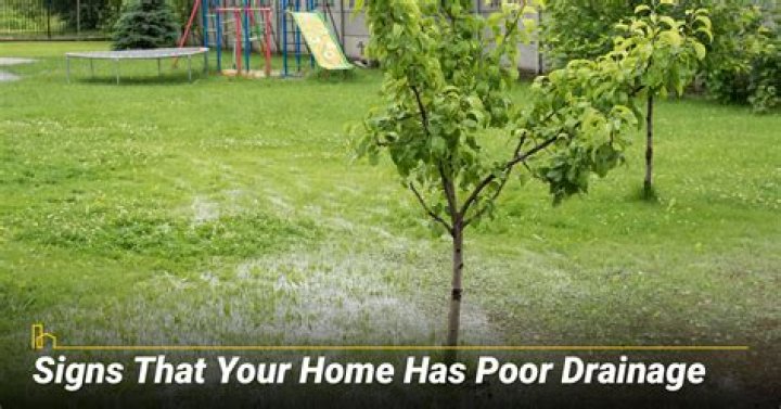 What are signs of poor drainage?