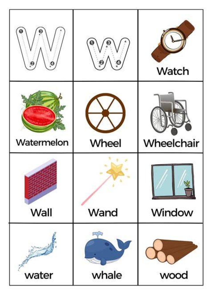 What are some things that start with the letter W?