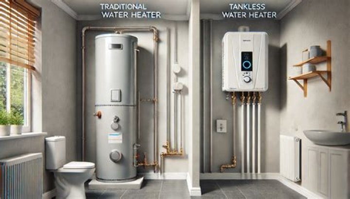 What are the limitations of a tankless water heater?