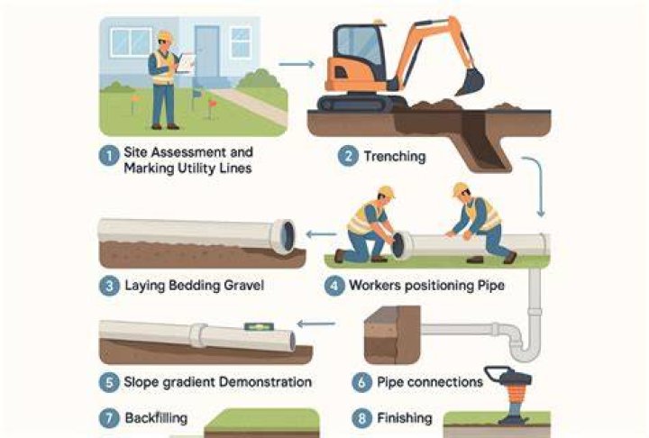 What are the rules for installing a sewer line?