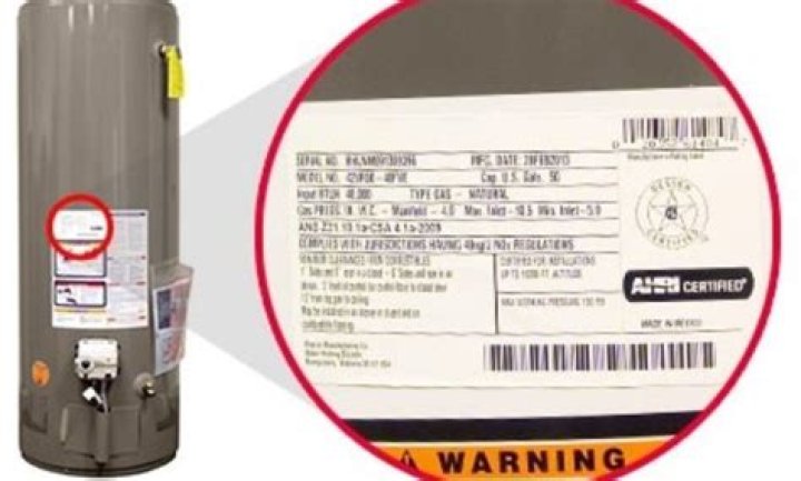 What are the serial numbers on a Rheem water heater?