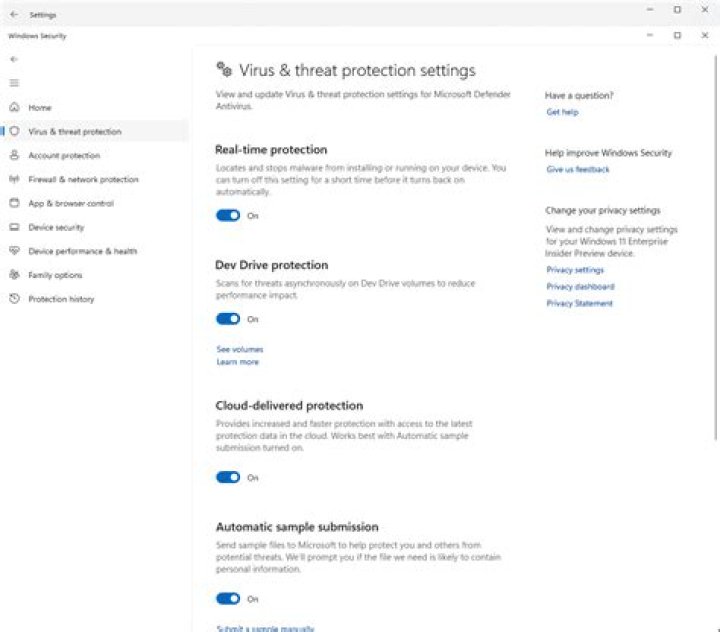 What are the settings for Microsoft Defender stealth mode?