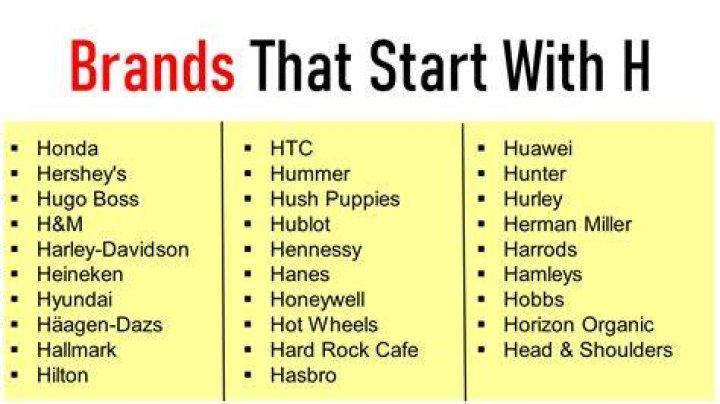 What brand starts with an H?