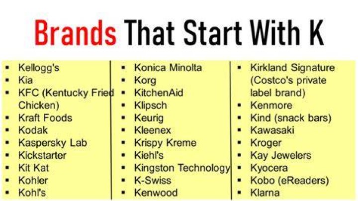 What brand starts with K?