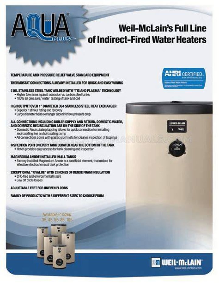 What can a Weil McLain water heater be used for?