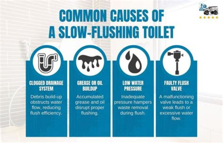What caused the toilet to slow flush?