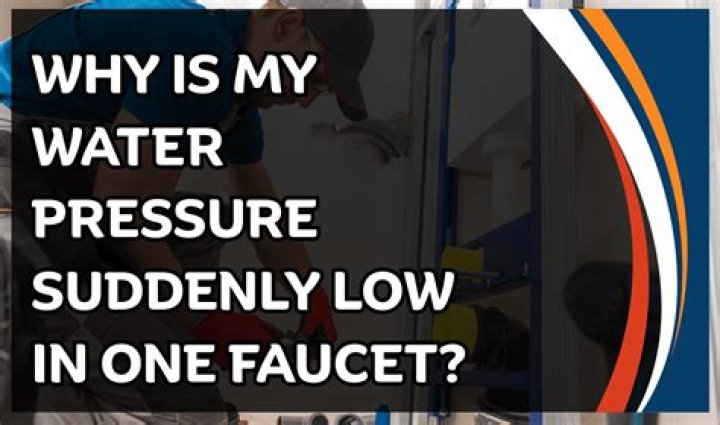 What causes a sudden loss of water pressure?