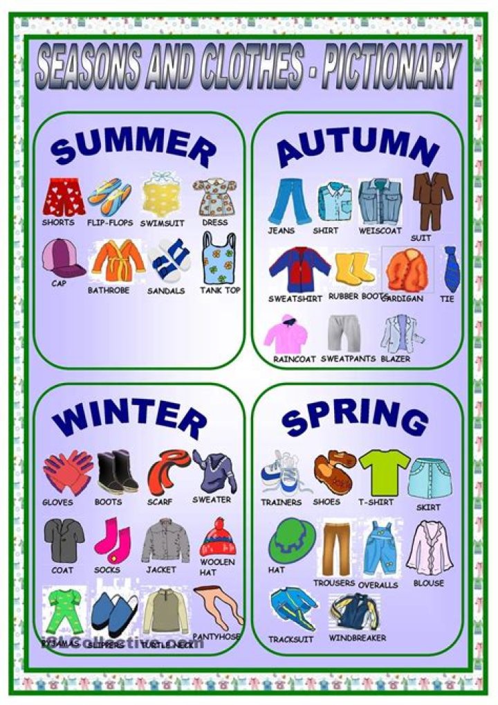 What clothes to wear for each season?