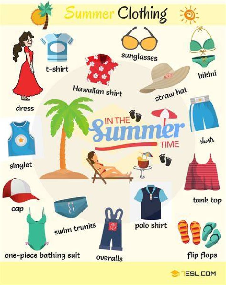 What clothing do you wear in summer?