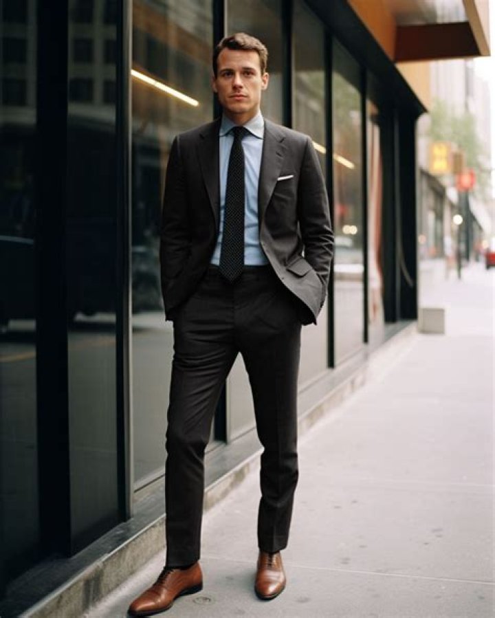 What color shoes can you wear with a black suit?