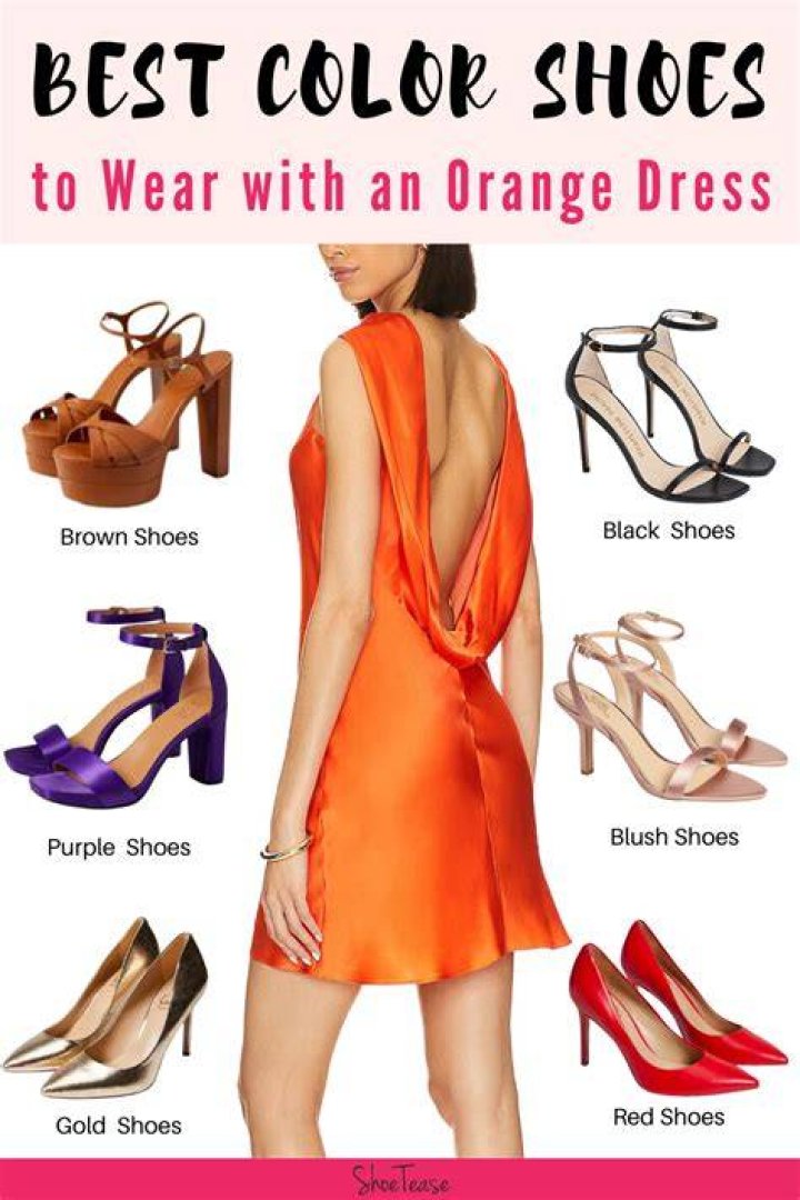 What color top goes with orange shoes?