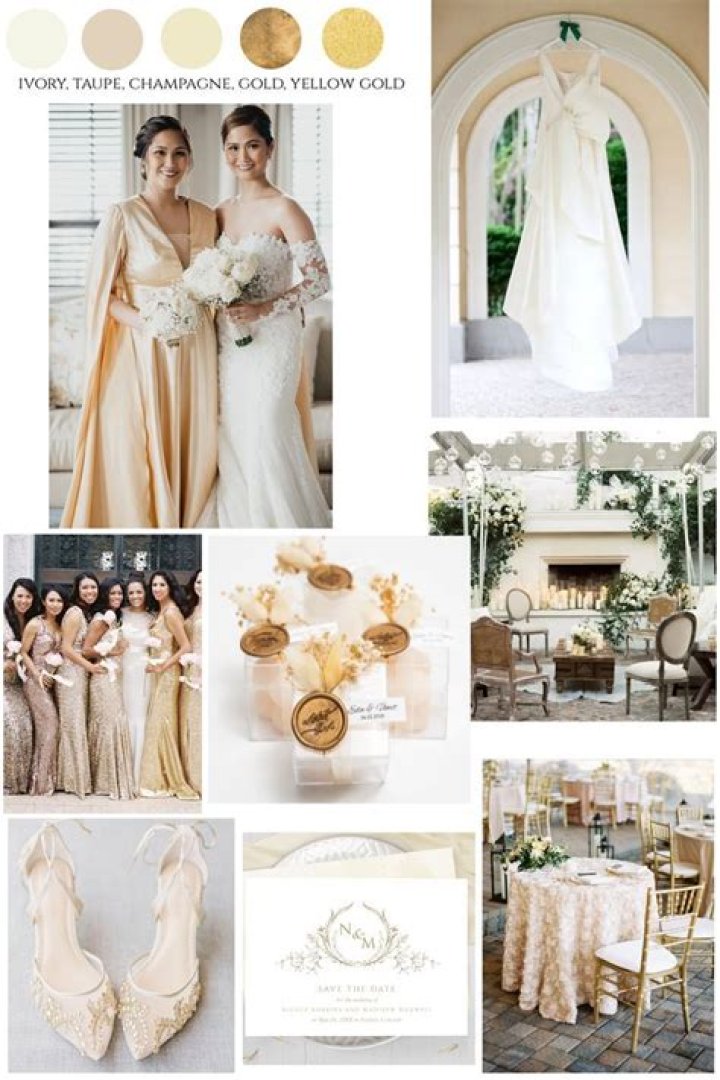What Colours go with champagne gold?