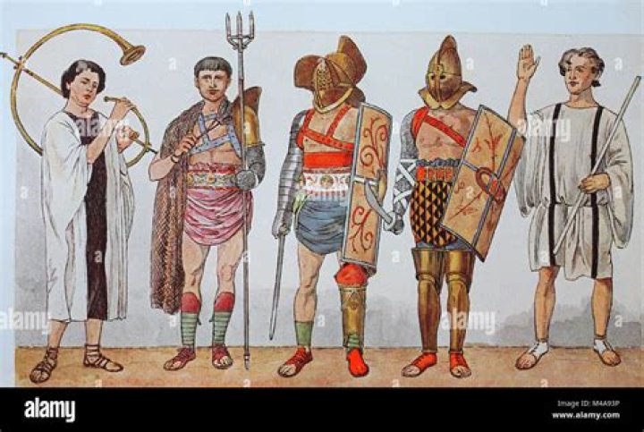 What did gladiators wear clothing?
