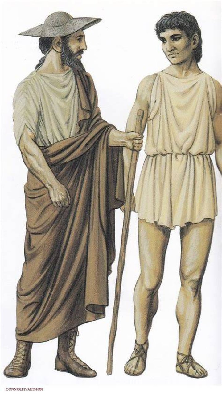 What did the men wear in ancient Greece?