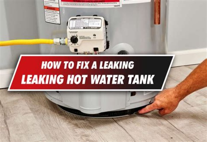 What do I do if my hot water tank starts leaking?