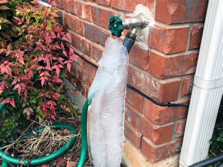 What do I do if my outdoor spigot is frozen?