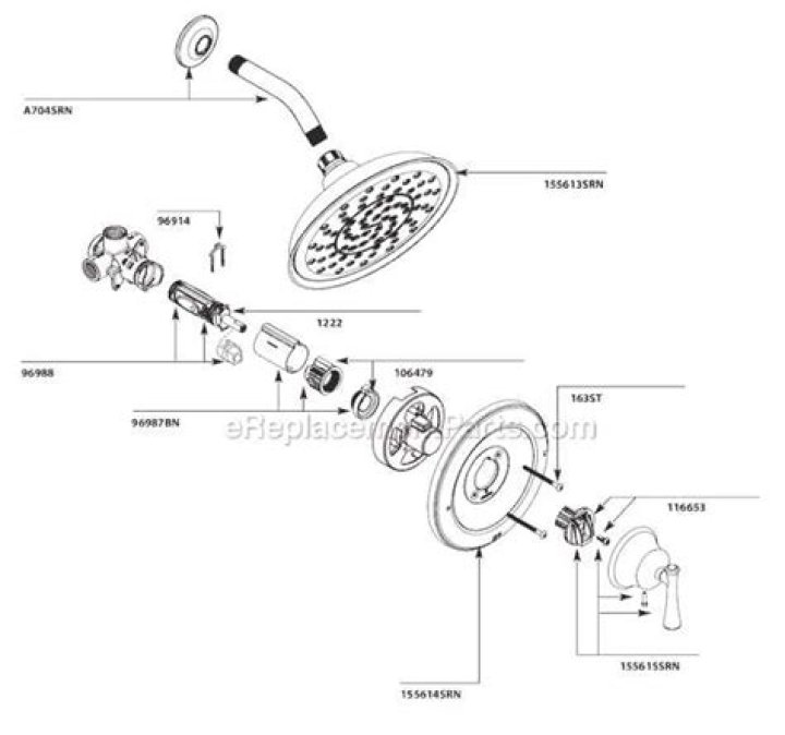 What do the switches do on a Moen showerhead?