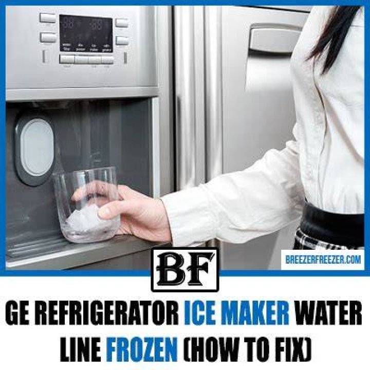 What do you do if your refrigerator water line is frozen?