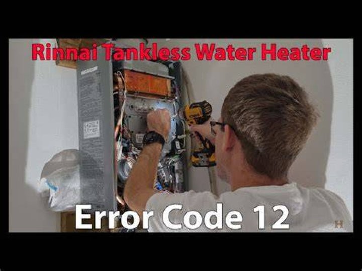 What does 12 mean on Rinnai gas heater?