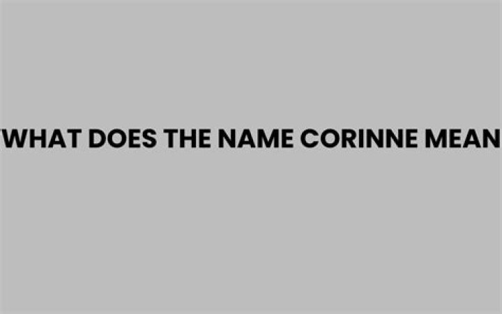 What does Corinne mean?
