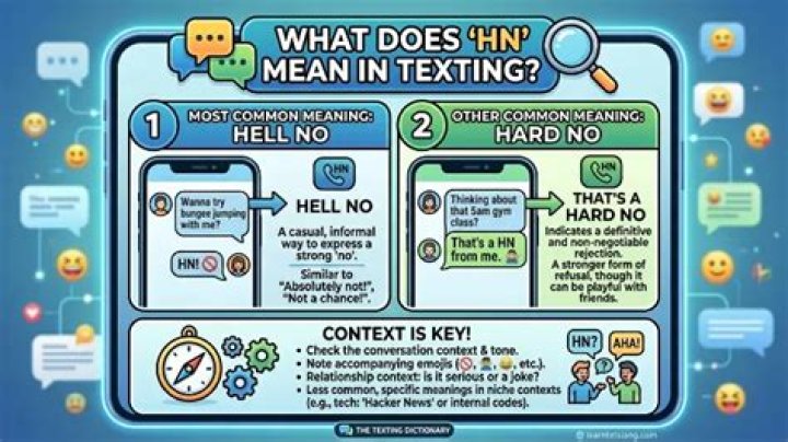 What does HN mean in a text?