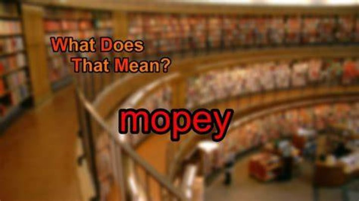 What does mopey mean in slang?