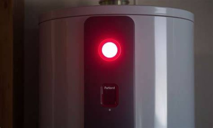 What does red light on water heater mean?