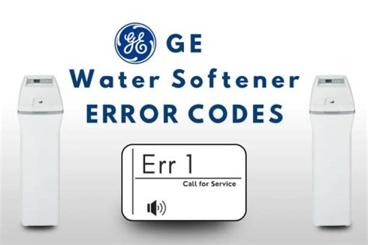 What does the error code mean on a water softener?