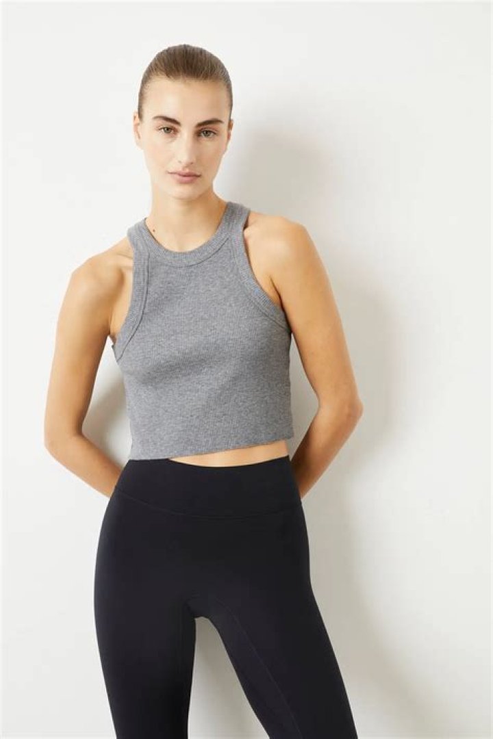 What goes with a grey tank top?