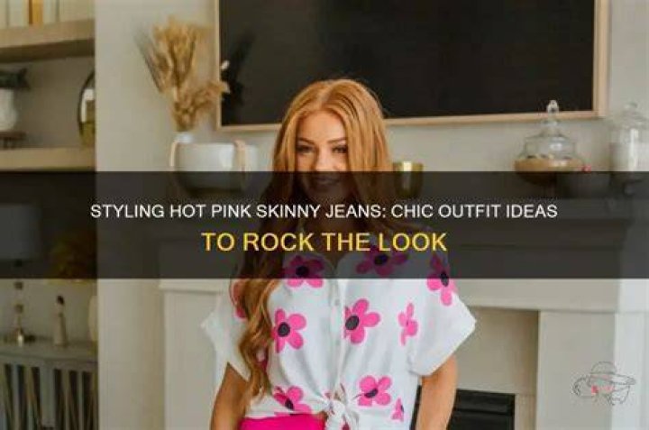 What goes with pink skinny jeans?
