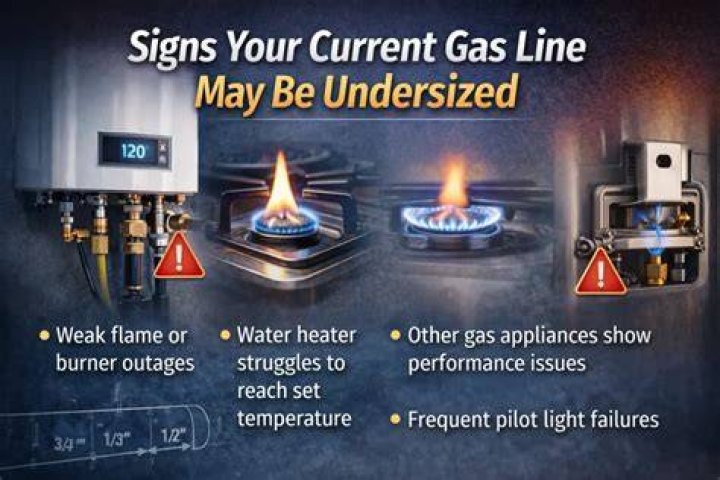 What happens if a gas line is undersized?