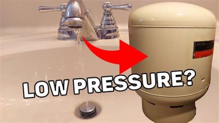 What happens if water pressure is too low?