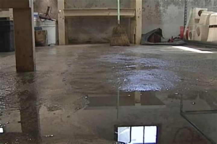 What happens when water comes through floor?