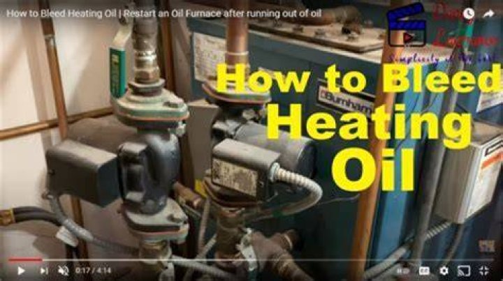 What happens when you bleed an oil furnace line?