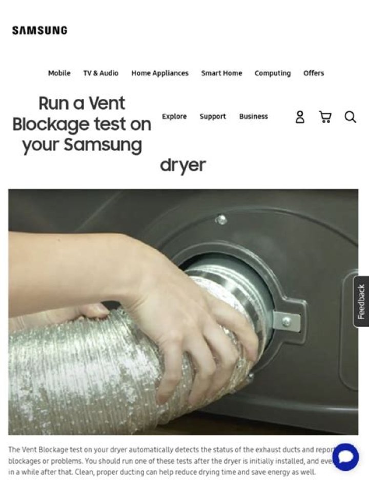 What happens when you run a vent blockage test?