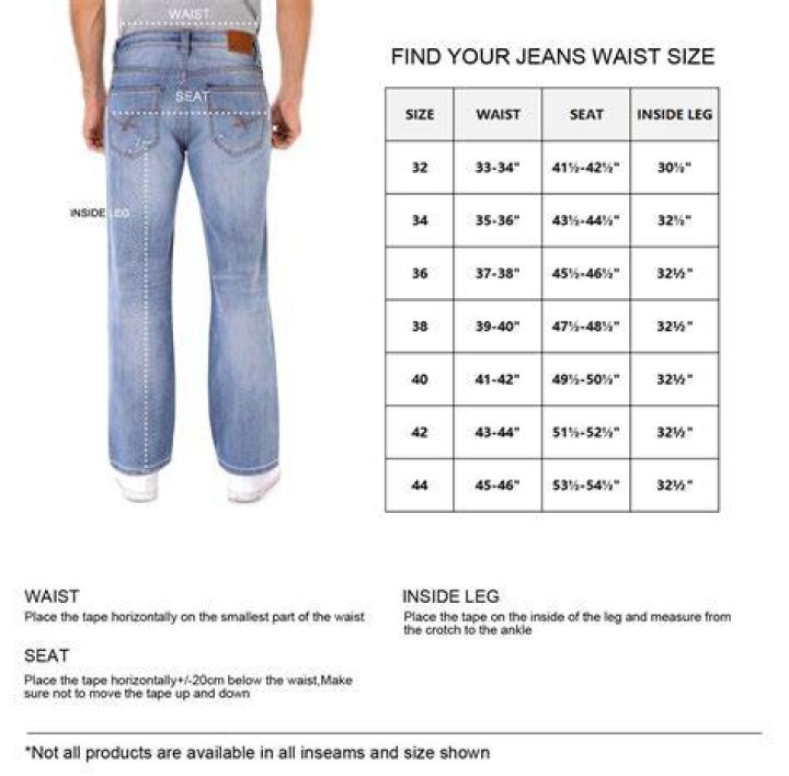 What is a size 2 in mens jeans?