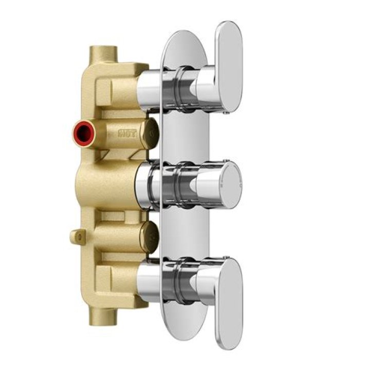 What is a triple concealed thermostatic shower valve?