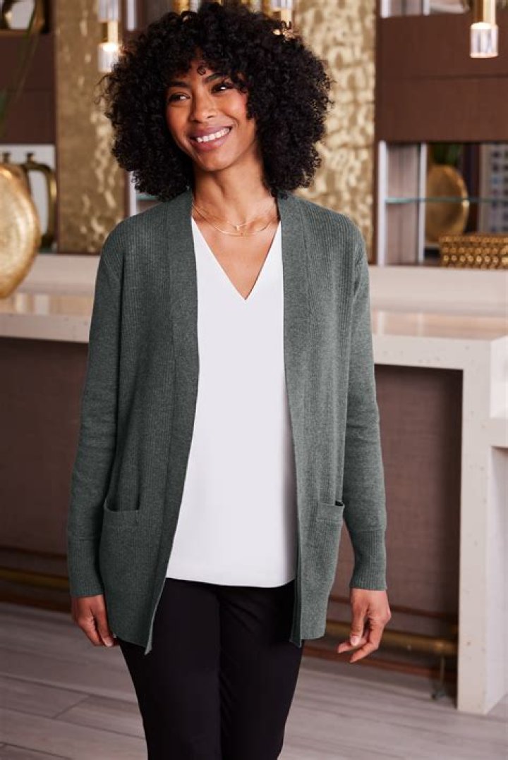 What is an open front sweater called?