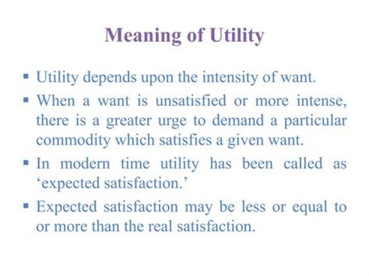 What is called utility?